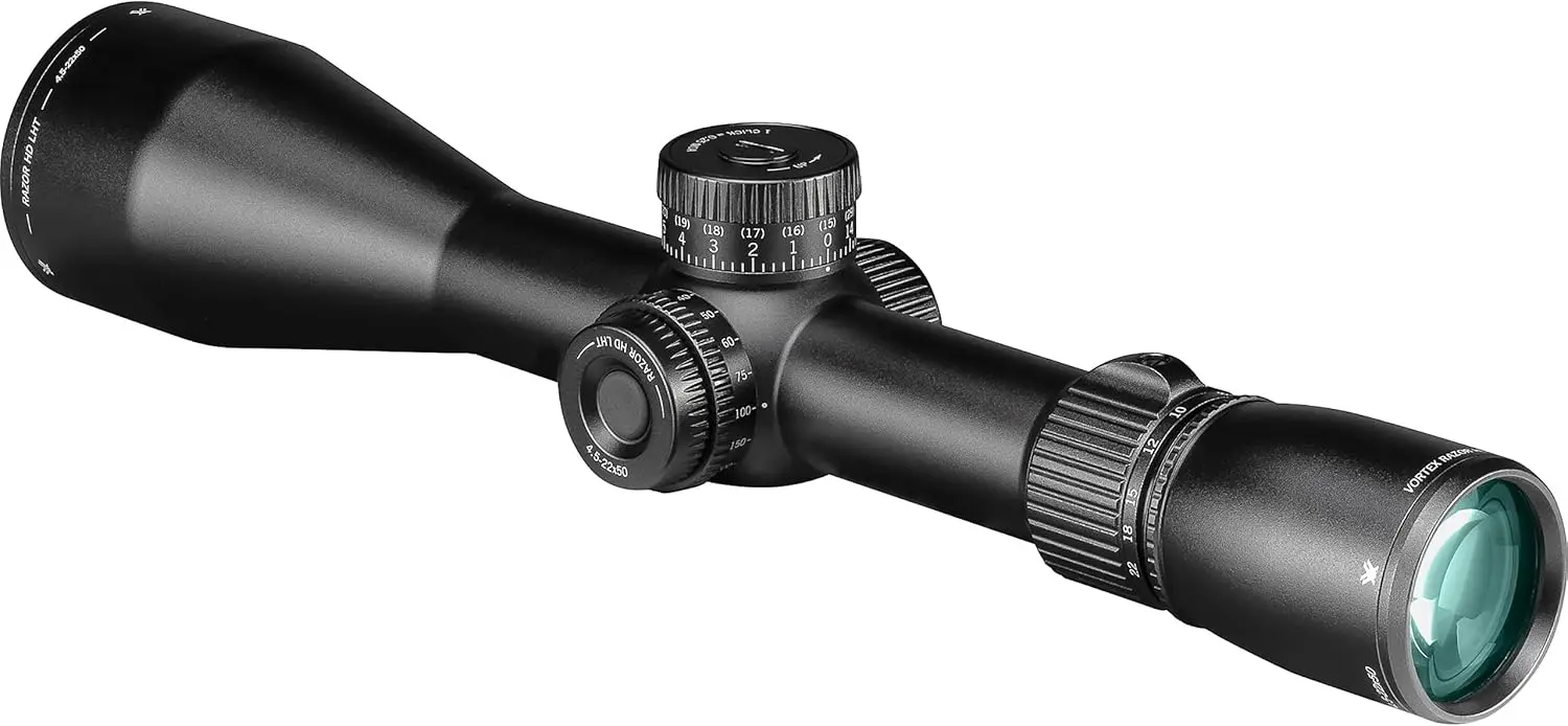 

Optics Razor HD LHT 4.5-22x50 First Focal Plane Riflescope - XLR-2 Reticle