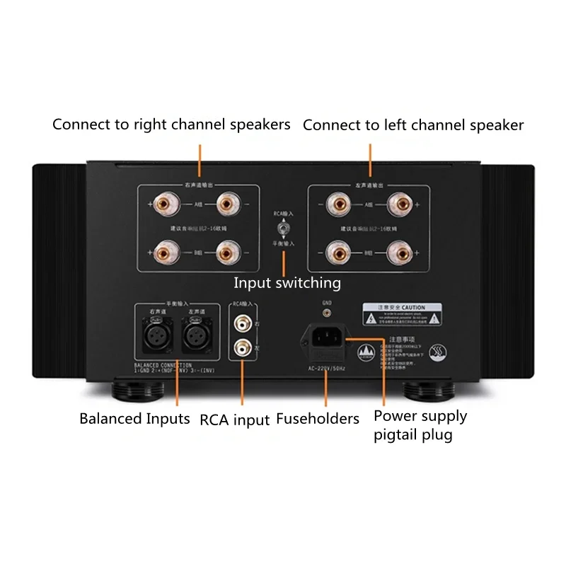 ハイパワーハイファイアンプ,クラスa純粋,YU-01 W,8オーム,MK-9600 W,4オーム,RCA入力負荷,XLR入力,100,180