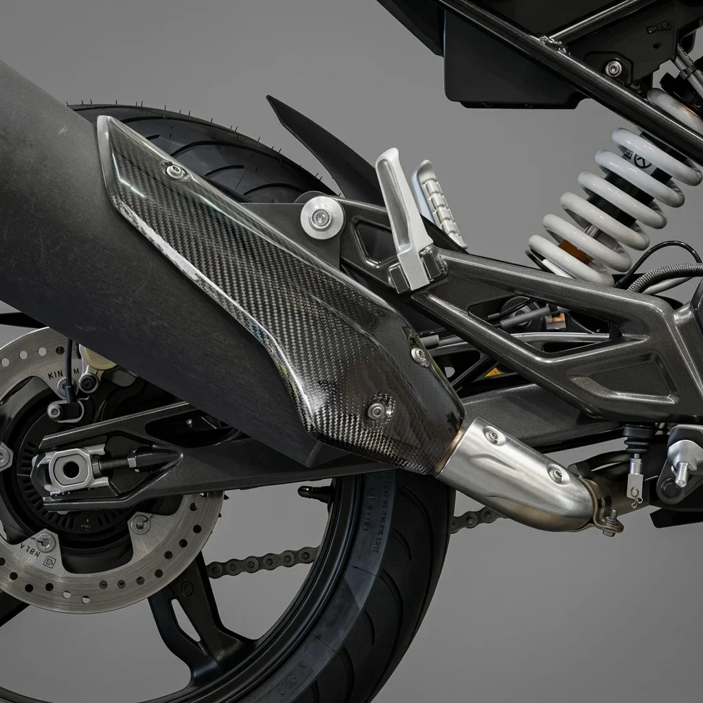 Carbon Fiber Exhaust Pipe Thermal Insulation Cover for BMW Motorrad G310R 2016-2023