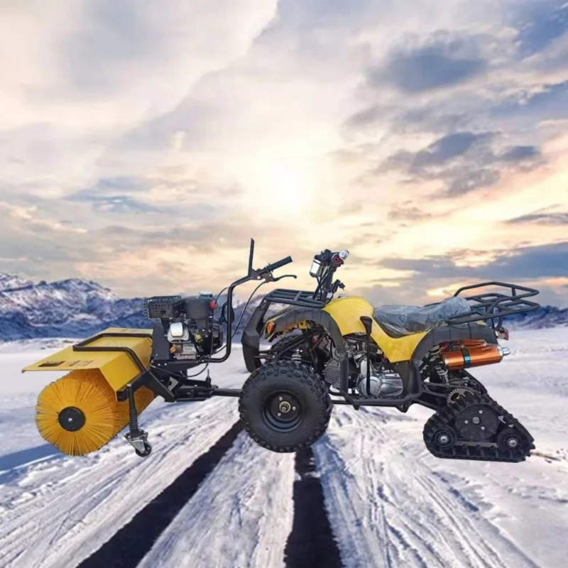 Latest Style Four-Wheel ATV Snowplow Vehicle with Electric Start Core Gear and Engine Components Snow Shovel Accessory