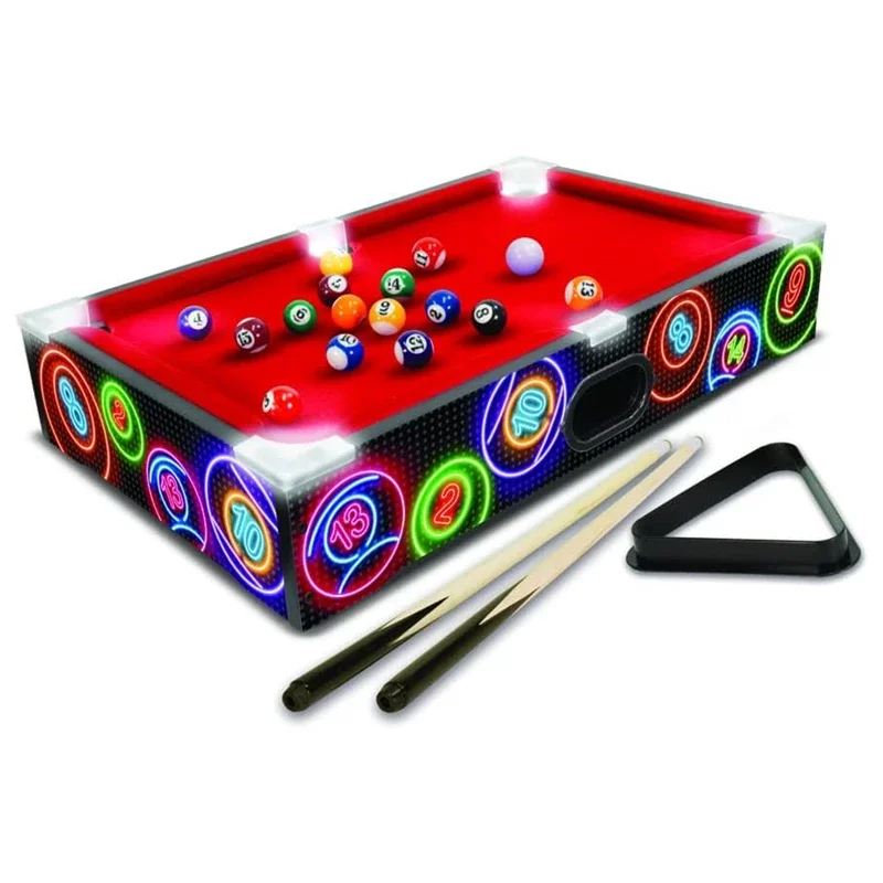 [With LED light] High quality mini billiard puzzle game set