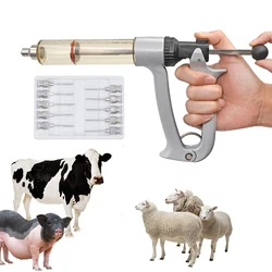 25Ml/50Ml Automatic Adjustable Continuous Syringe Vaccine Syringe with Needle for Pigs Cattle Sheep Animals Veterinary Syringe