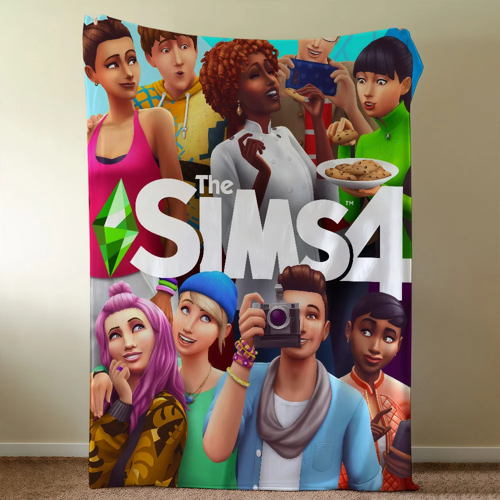 S-Sims Blanket Throw 4 Super Cosy Plush Living Room Sofa Game The Couch Childish Birthday Gifts