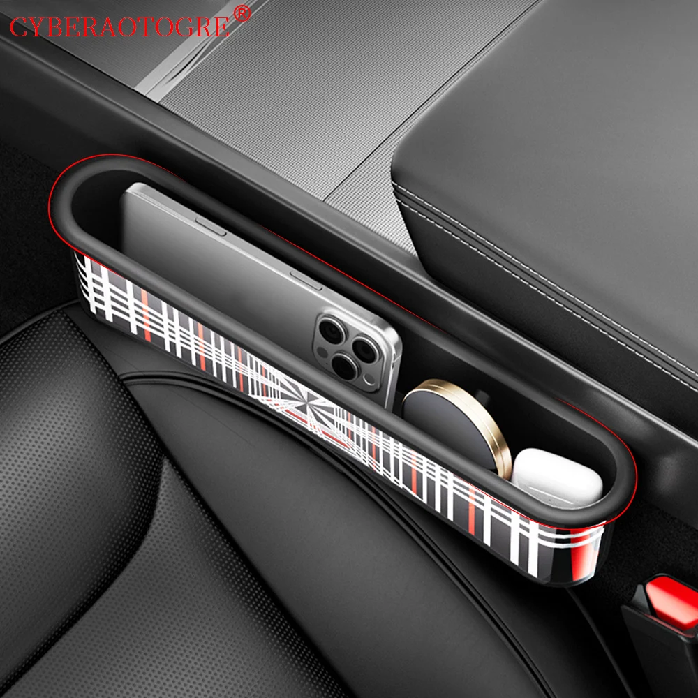 For Tesla Model 3/Y 2021-2025 Car Seat Gap Filler Seat Crevice Storage Box Bag Model Y Juniper Seats Console Organizer Accessory