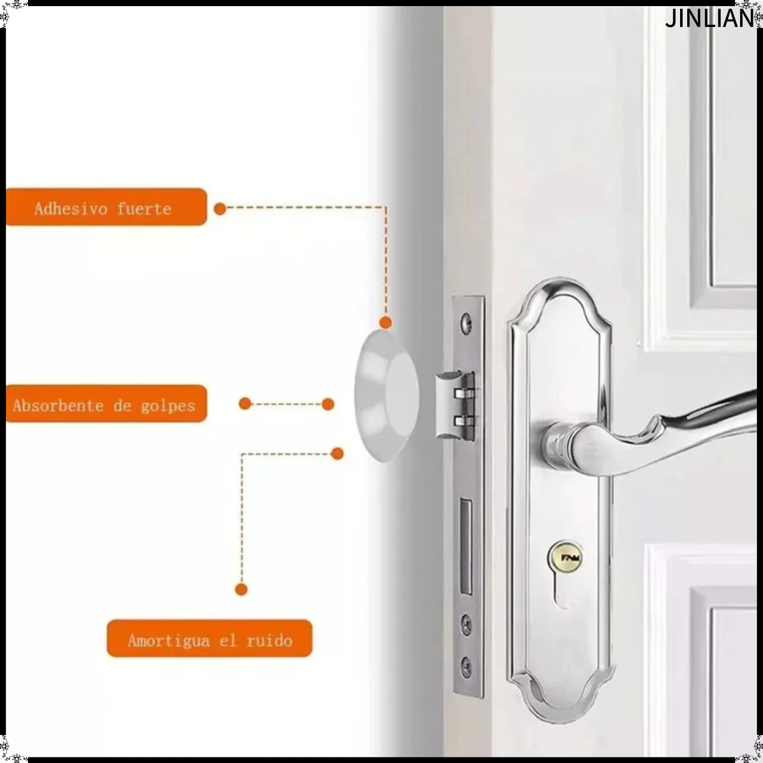 Door Knob Wall Shield Clear Soft Rubber Door Stopper Door Handle Bumper Mute Stickers Wall Protector Muffler Pad Protective Plug