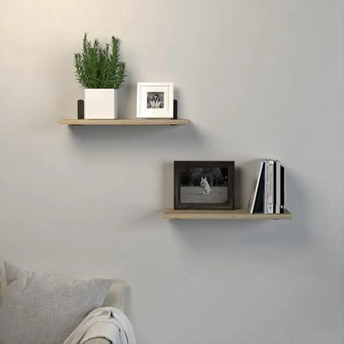 [CLOS] Floating Shelves,Wooden Floating Shelves for Wall Decor, Wall Mounted Floating Bathroom Shelf for Storage White