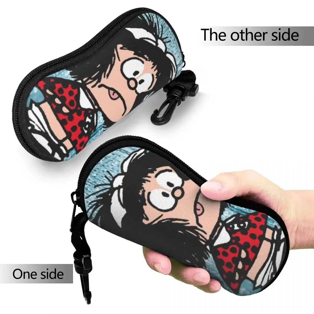 Mafalda Cartoon Glasses Case Anti-Fall Sunglasses Storage Box Anti-Pressure Eye Contacts Case