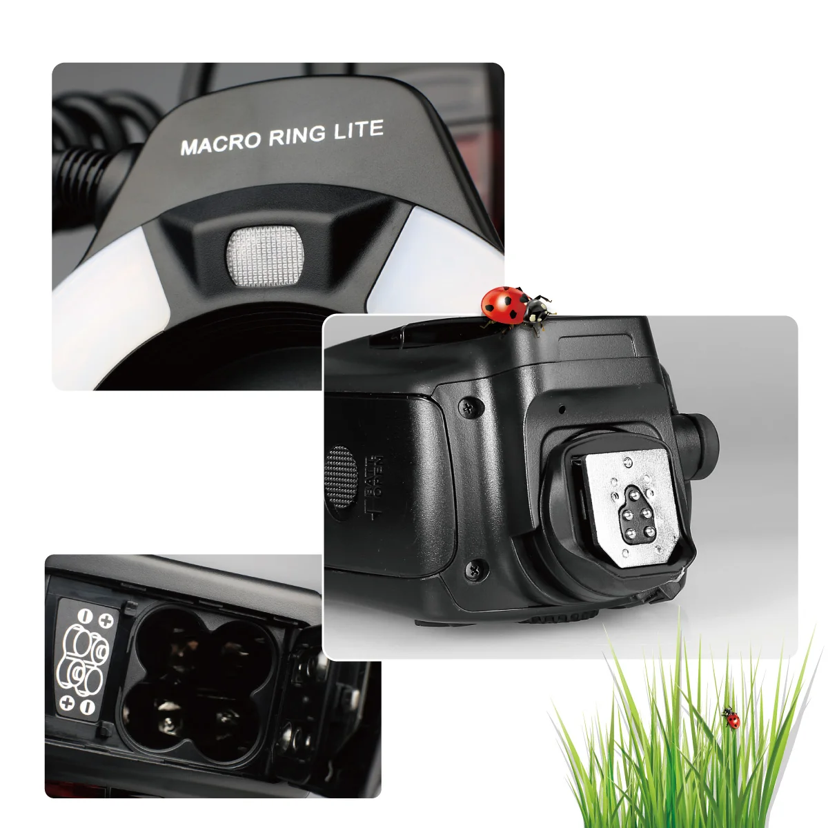 MEIKE MK-14EXT anillo Flash E-TTL Macro LED anillo Speedlite para Canon 550D/ 760D/ 750D/ 1100D para Nikon D80 D300S D600 D700 D800