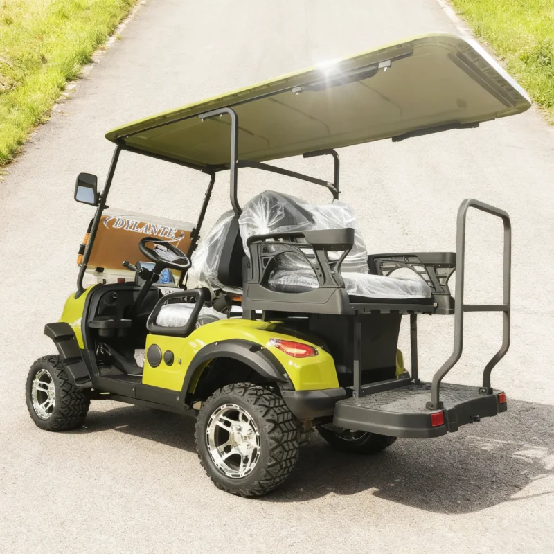 جديد إطلاق الجملة حمض الرصاص/بطارية ليثيوم عربة جولف كهربائية 2 + 2 مقاعد عربات التي تجرها الدواب مع لوحة طاقة شمسية