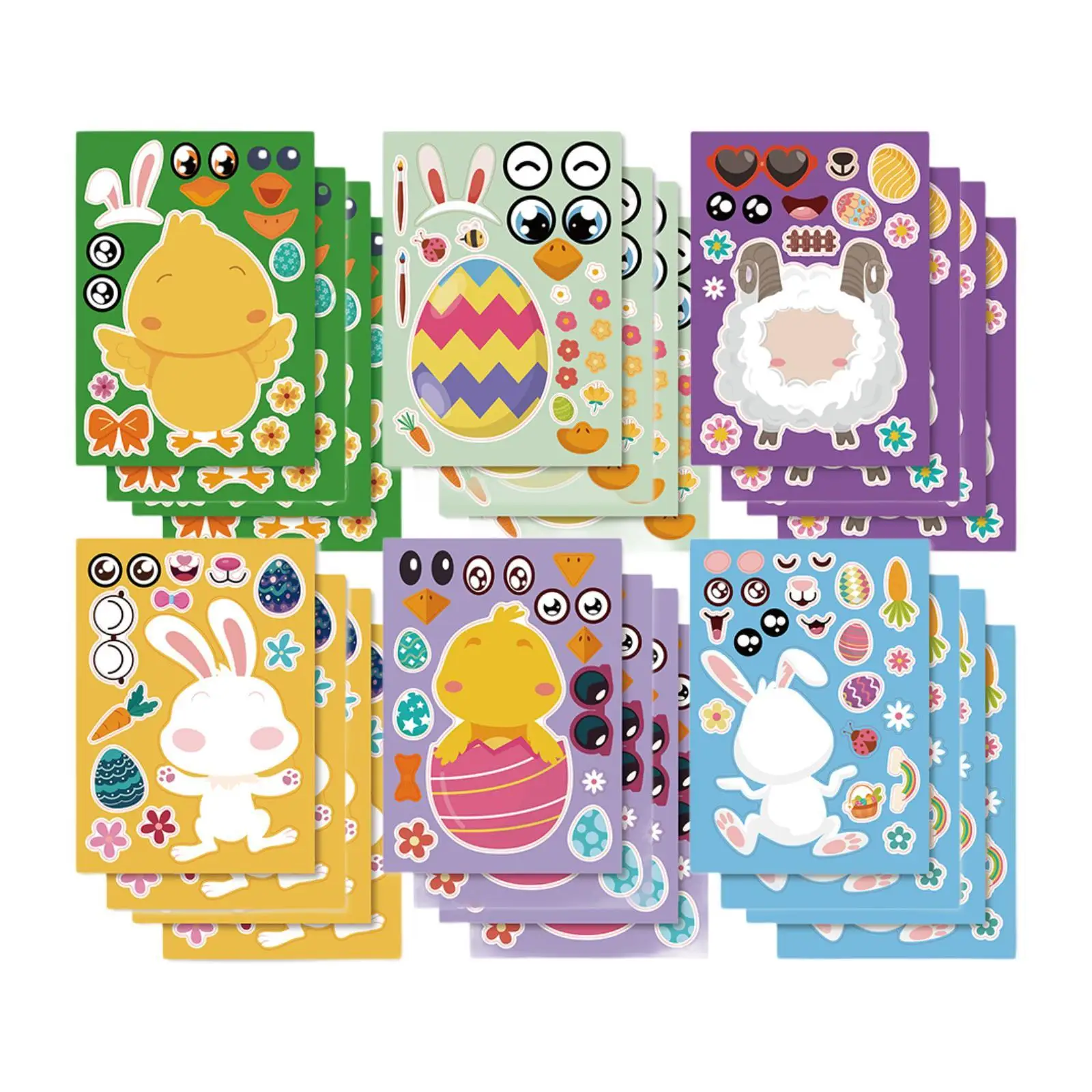 24 Pieces Easter Party Stickers Decoration Stickers Decals Easter Stickers for Cards Holiday Crafts Education Activities Easter