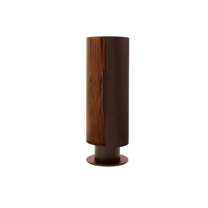 Rotating wine cabinet light luxury high-end living room display cabinet modern art wooden locker
