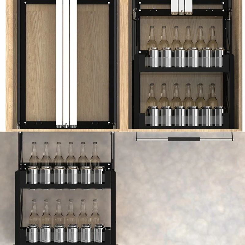 

Electric hanging cabinet lift basket Kitchen cabinet drop-down seasoning basket