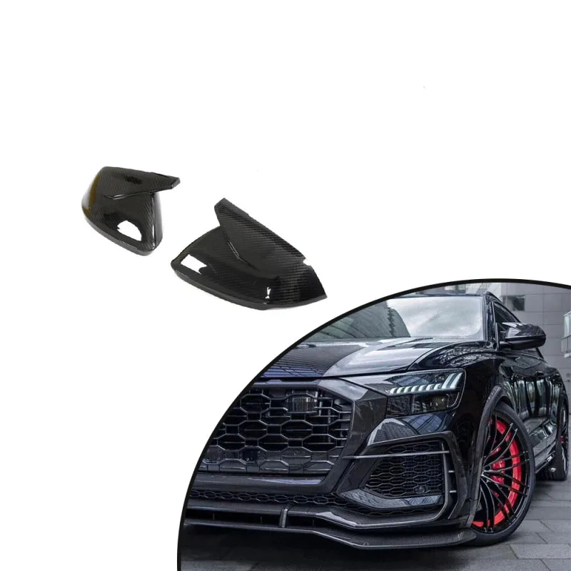 

For 2020UP Audi RSQ8 RS Q8 DRY CARBON FIBER Car Side Mirror Cover Trim