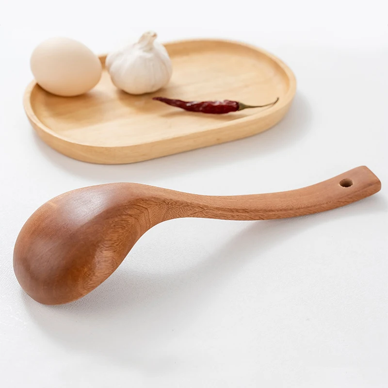 Natural Wood Tableware Wooden Spatula Cooking Soup Spoon Rice Spoon Kitchen Utensils Non Stick Cookware For Home Chefs Cooking