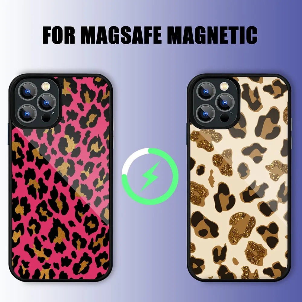 

Fashion Leopard Print Panther Phone Case For iPhone 15 14 13 11 12 Pro Max 14 Plus 15 Pro Max For Magsafe Phone Cover