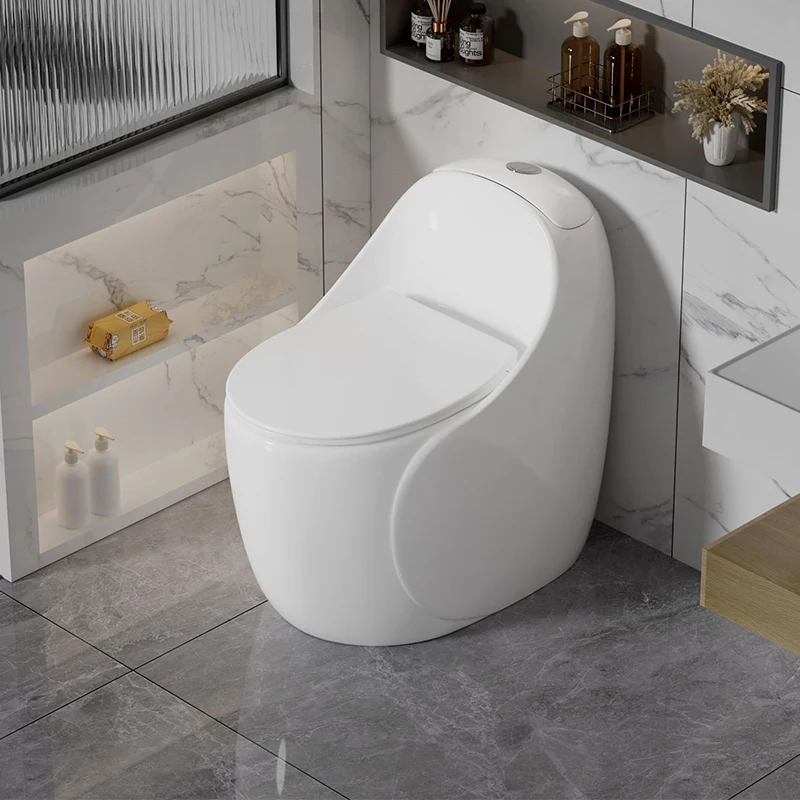 Household Restroom Creative Toilet Custom Egg Shaped Colorful Ceramic Toilet Powerful Thrust Unimpeded Flow