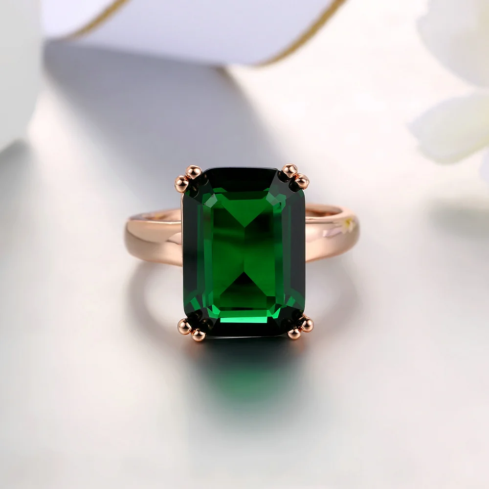 Top Quality Four Claw Big Crystal Elegant Rose Gold Color Ring Crystals From Austria Full Sizes ZYR700 ZYR701