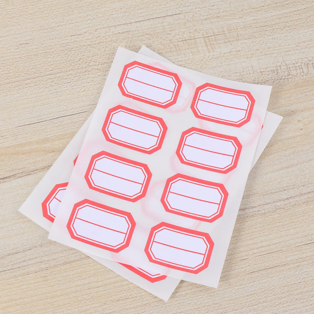 

12 Sheets Self-Adhesive Blank Stickers for Name Tags Price Labels Document Marking Office School Library Hospital Warehouse