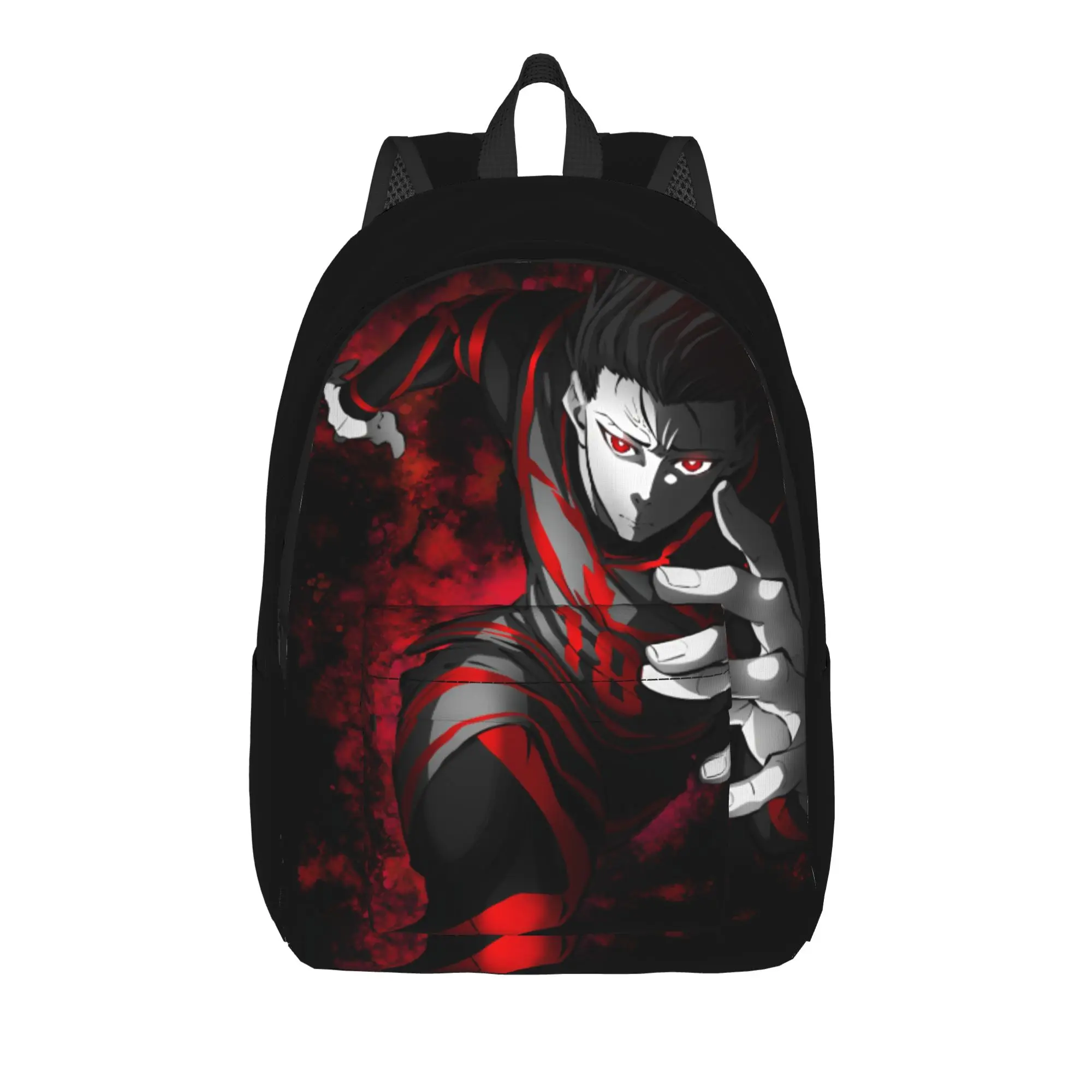 Anime Blues Locks Backpack  Outdoor Style Backpacks Student Unisex Custom Pattern High School Bags Aesthetic Rucksack