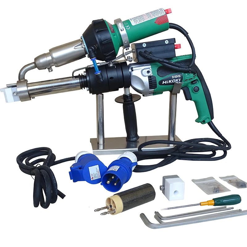 آلة لحام HDPE الأغشية الأرضية آلة لحام البثق البلاستيكية أنبوب البولي بروبلين مسدس بثق اللحام الأوتوماتيكي المحمول