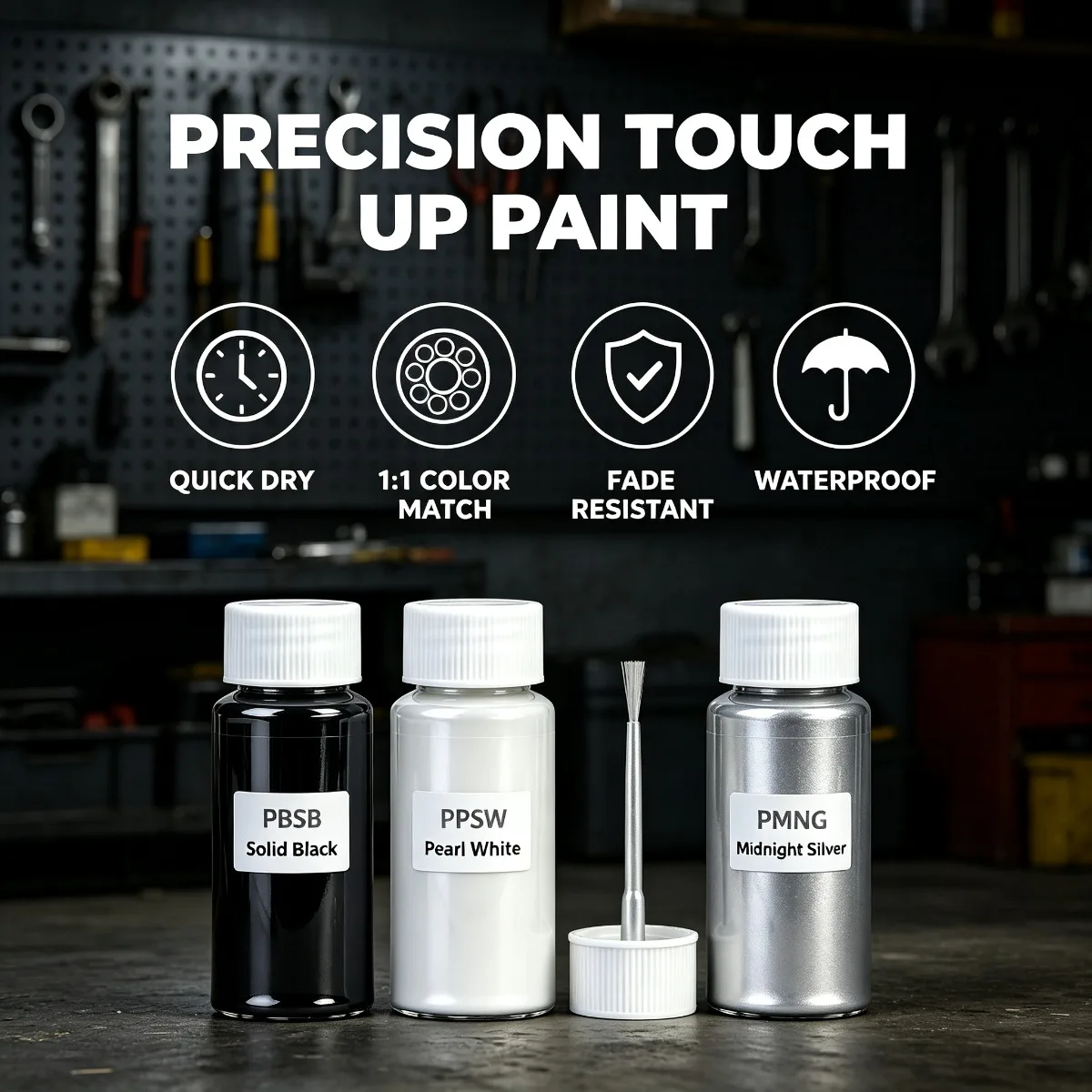 For Tesla Model 3 Y X S Car Paint Wheel Scratch Repair Pen PBSB PMNG PPSB PPSW PPMR PN01 PN00 PR01 Black Silver Blue White Gray