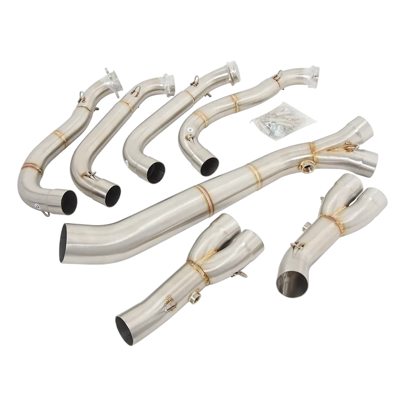 Slip On For BMW S1000RR 2010 - 2018 For S1000R 2015-2018 Motorcycle Exhaust Full System Front Header Link Pipe 60mm Escape Tube