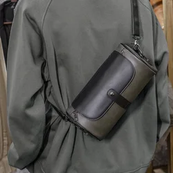 Xiao.P erkek kişilik omuzdan askili çanta yeni silindir çanta rahat Crossbody çanta moda sokak çantası 2023 yeni stil