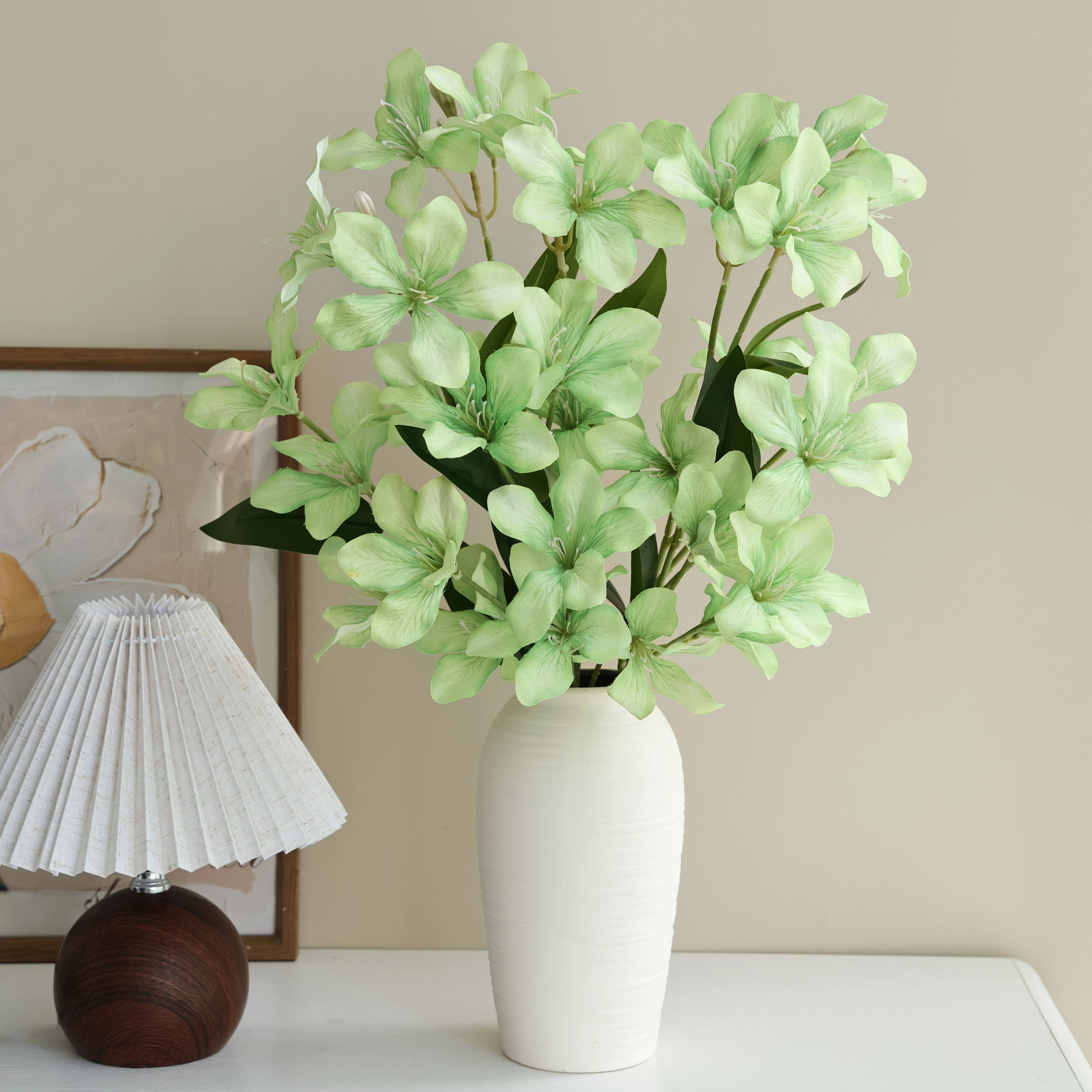 Künstliche Blumen, Seiden-Flammenorchidee, für Zuhause, Zimmer, Hochzeitskranz, Brautstrauß, Dekoration, Festival, Außenbereich, Garten, DIY-Geschenke, Requisiten – Detail 6