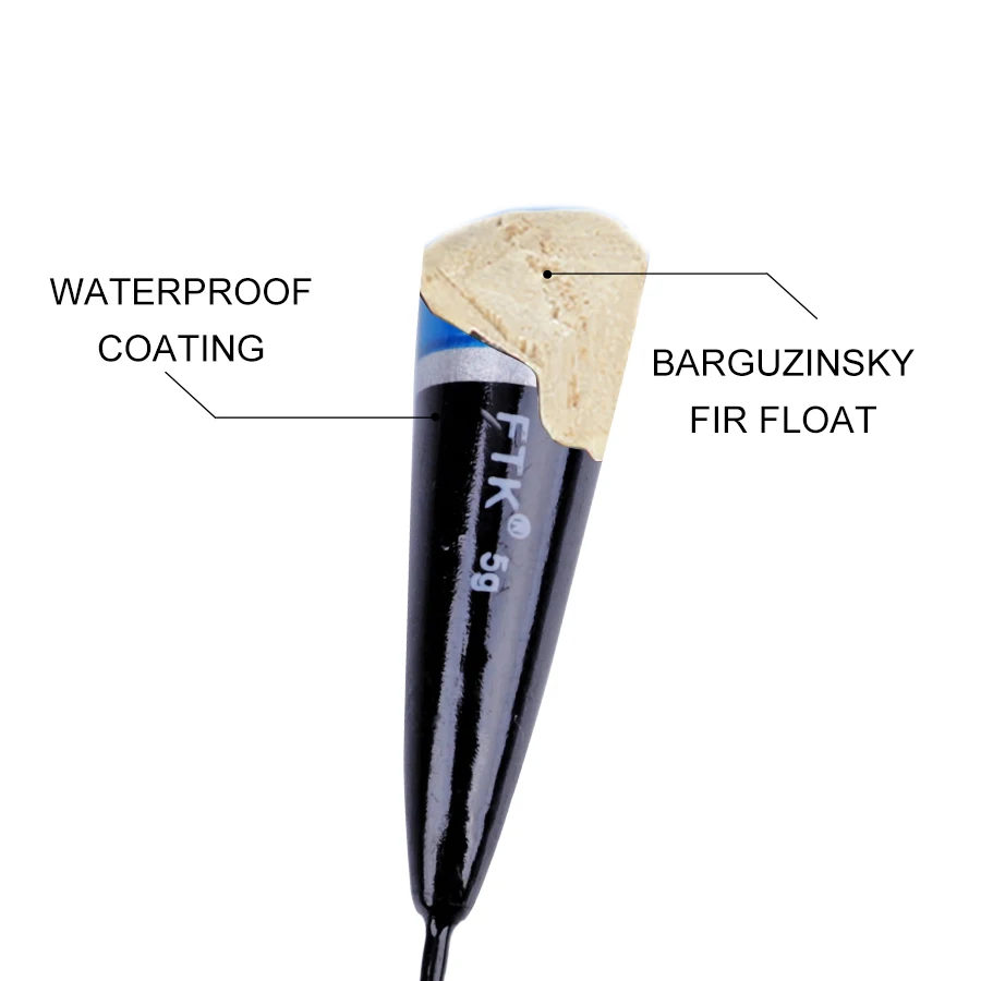 FTK 10Pcs Fishing Floats Set 1g-5g Long Tail Barguzinsky Fir Float Kit For Carp Bass Fishing Accessories Pesca image 6