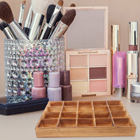 Wooden Grid Display Box 20-Compartment Underwear Organizer Practical Socks Panties Storage Closet Drawer Organizer