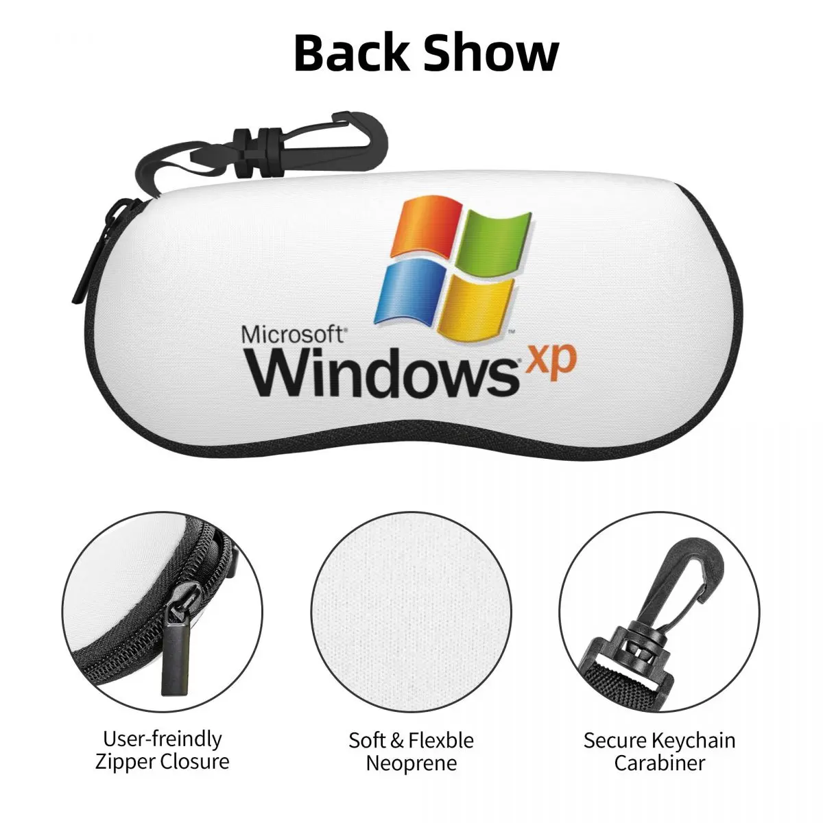 Windows Xp 2 Shell Glasses Case صندوق النظارات الشمسية الواقي للنساء والرجال حقيبة النظارات الناعمة
