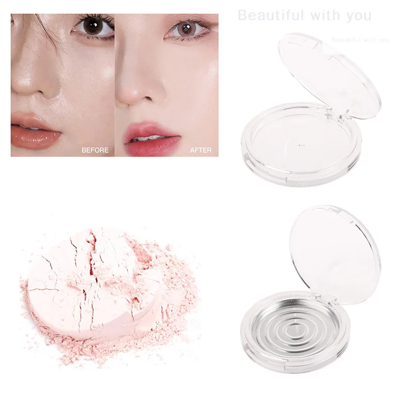 

8.5ml Empty Single Clear Transparent Circular Highlight Box Blush Powder Box Replacement With Aluminum Pan Inside Diameter 59mm