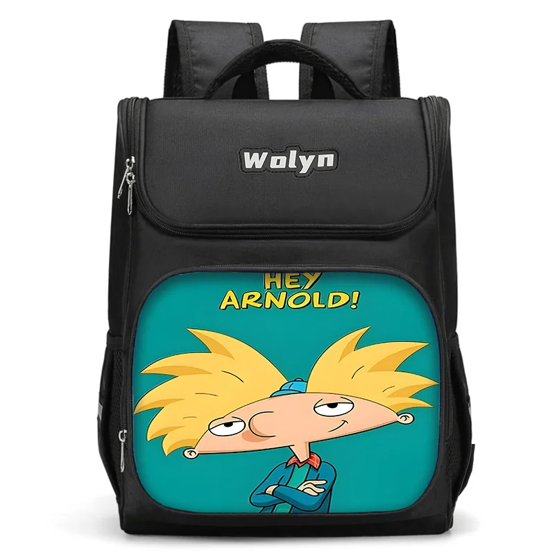 Hey-A-arnolds Large Child Backpack Boy Girls School Bag For Men Women Traveling Backpack Durable and Multi Compartmen