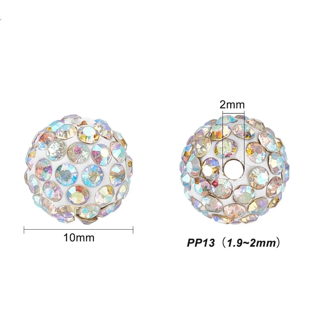 Perles rondes multicolores pour les amateurs d'artisanat fait à la main, grosses pierres de résine, grosses moteurs, boule Chang, cristal