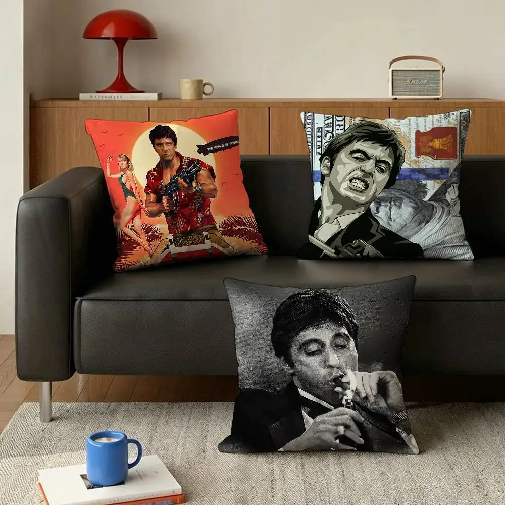 The W-World Is Yours S-Scarfaces   Various Sizes Square Pillow Case For Car Home Bedchamber Decor