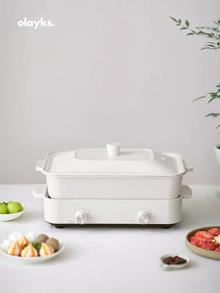 OLAYKS exports the original multi-functional cooking pot, household integrated pot, barbecue, steaming, frying,