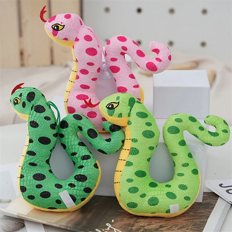 

18cm Kawaii Zodiac Snake Soft Plush Mascot Doll Cartoon Small Snake Plush Toy Decoration Bedroom Sofa Gift For Friends