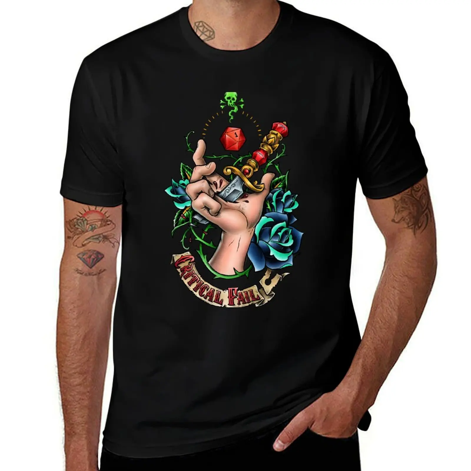 Critical Fail T-Shirt Basic Casual Wear Short Sleeve Top T-Shirt