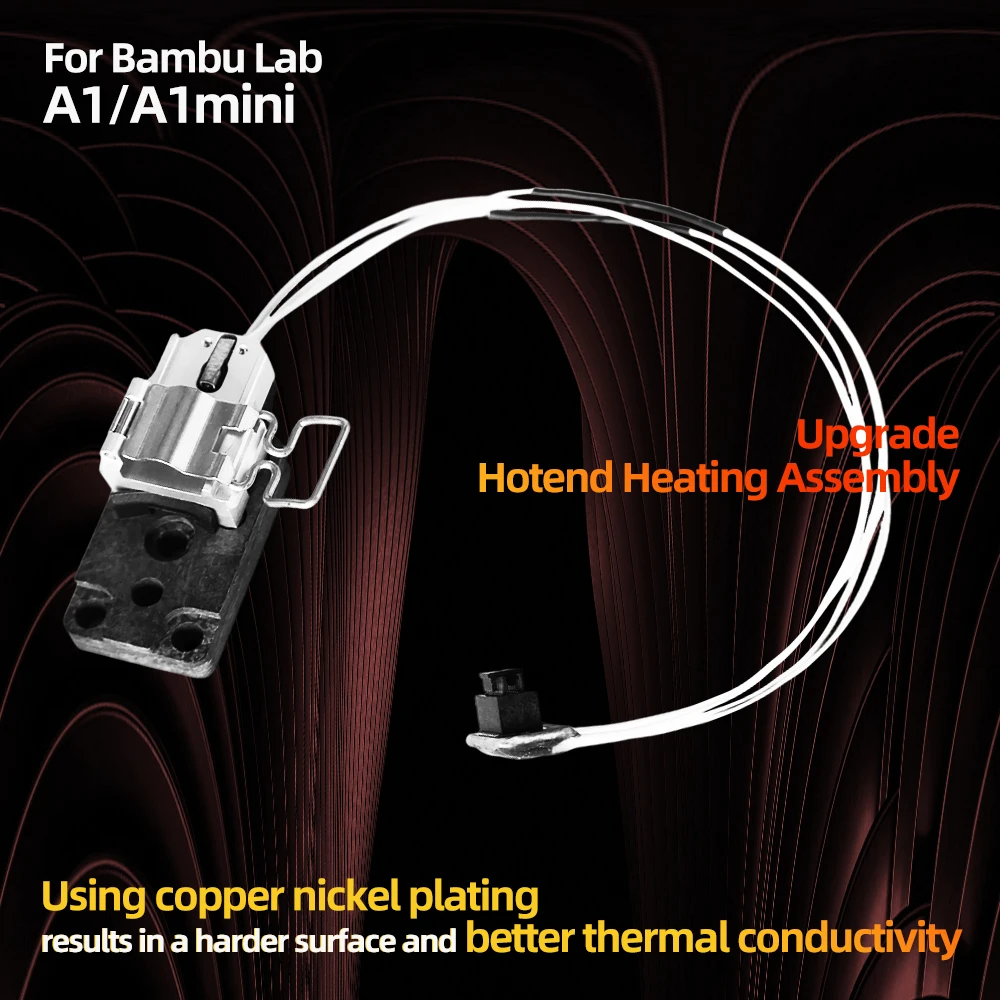 Bambu Lab A1 / A1 Mini 3Dプリンター用ホットエンド加熱部品、ホットエンド加熱アセンブリキット、ホットエンド3Dプリンターアクセサリー