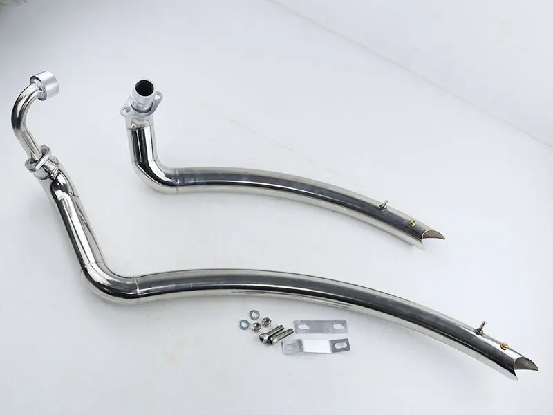 For Yamaha V star XVS650 XVS400 DS650 Motorcycle Exhaust Pipe Dragstar XVS 650 400 Stainless Steel Full Muffler System Silencers