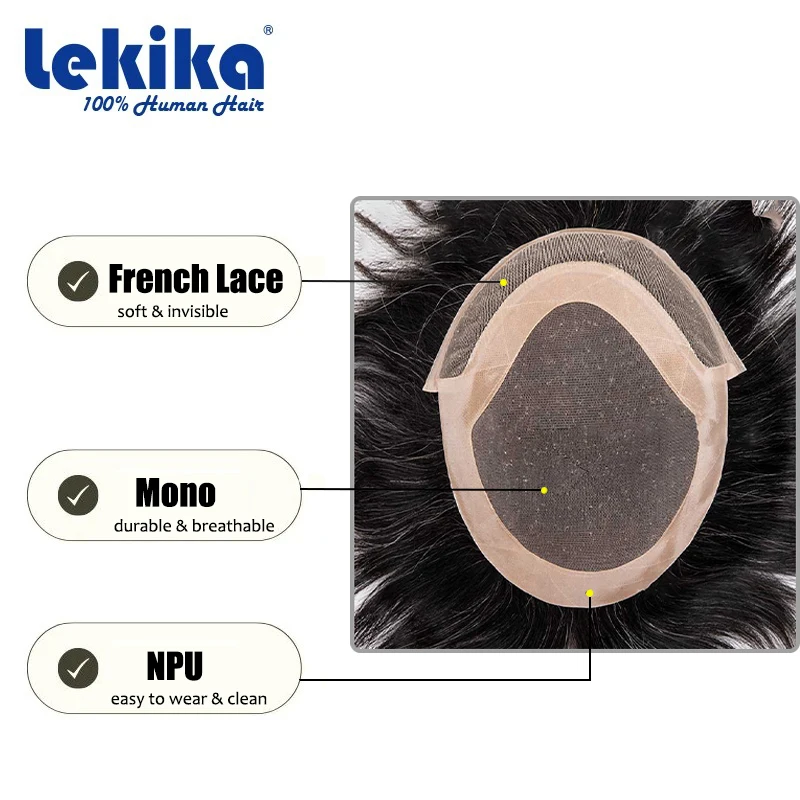 الدانتيل الجبهة الشعر المستعار و أحادية خصلات الشعر المستعار الإنسان تنفس الذكور الشعر الاصطناعية دائم 100% خصلات الشعر المستعار الإنسان 6 ''نظام الشعر للرجل