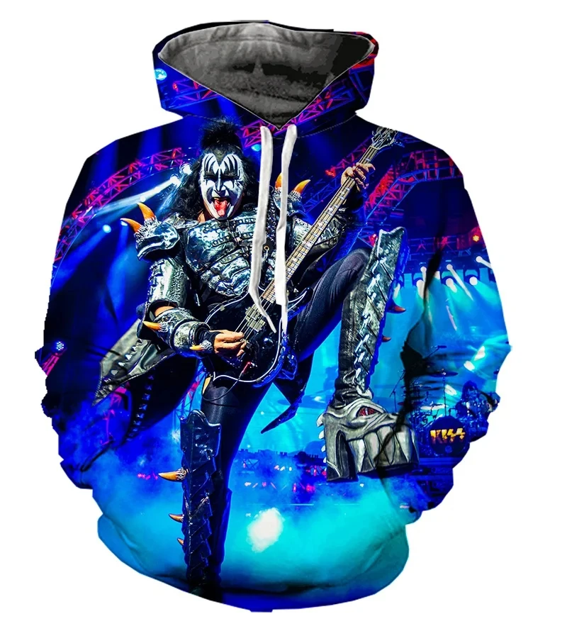 Autumn KISS Rock Band 3D Printed Hoodies Men Women Fashion Casual Sweatshirts Oversized Hoodie Male Pullovers Tracksuit Clothing