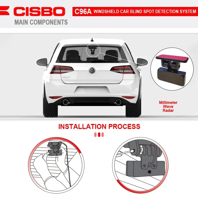 

Nick Nick77ghz Car radar Blind Spot Detection System Easy to Install for Car