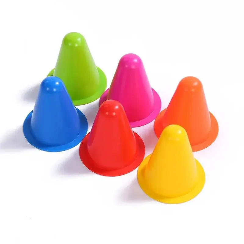10/30/50PCS Multiple Colors Plastic Training Cones Roller Skating Slalom Markers Agility Practice Sports Obstacle Props Soccer