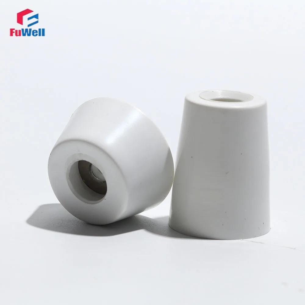 Fuwell Rubber Round Foot Pads with Gaskets White Feet Pads for Tables/ Chairs/Furniture/Cases/Cylinders/Conical/Machine Feet