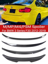 Carbon Fiber Rear Bumper Trunk Roof Lip Spoiler MP PSM M4 Style Wing Tail Kit for BMW 3 Series F30 2012-2019 Gloss Black