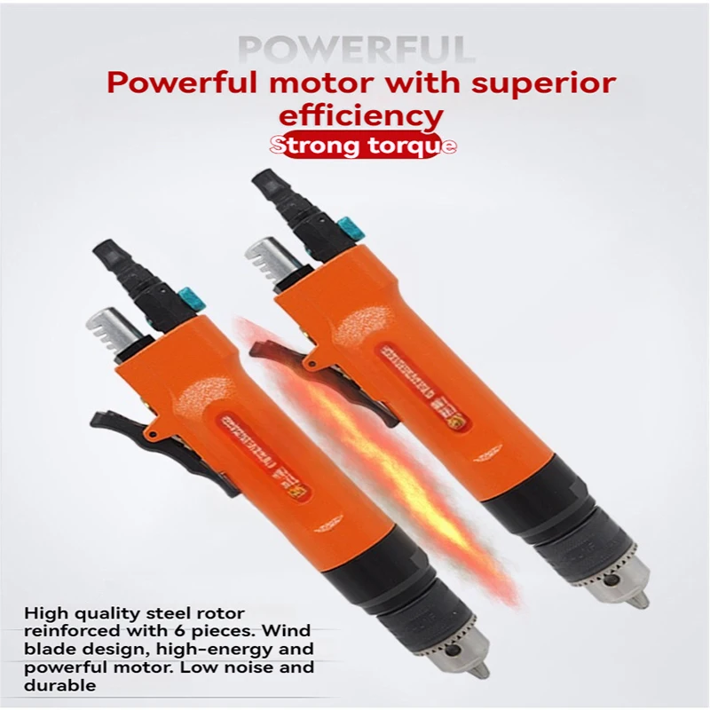 Powerful Pneumatic Straight Air Drill Deceleration Large Torque Air Drill Drilling Machine Tapping Machine