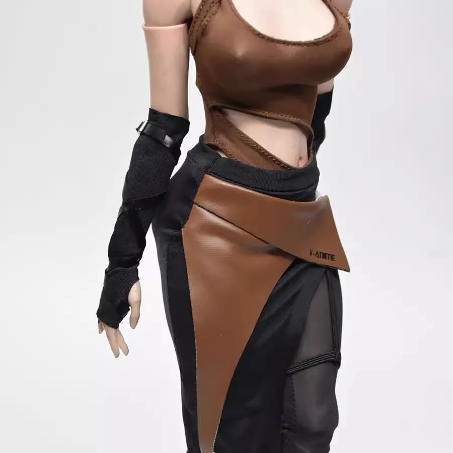 Customized 1/6 Female Functional Leather Skirt Swimwear Wristlet Pantyhose Clothes Model Fit 12'' Female Action Figure Body Doll - Image 3