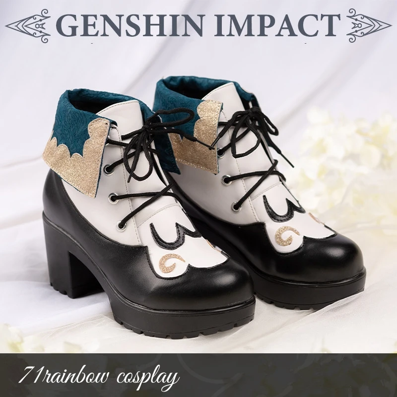 

Игра Genshin Impact «Барбара ганнилдр», обувь для косплея, зимние ботинки Genshin Impact Cos Shoes