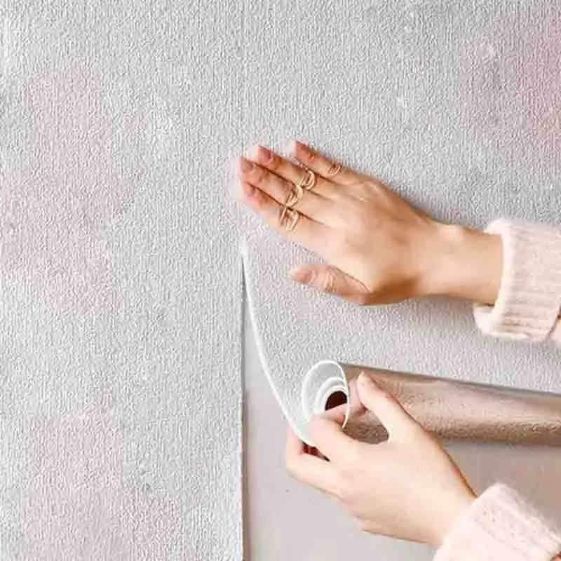 3D Removable for Living Room Bedroom Waterproof Self-Adhesive Foam Wall Panel Wall Sticker Portable Linen Soundproof Decor PVC